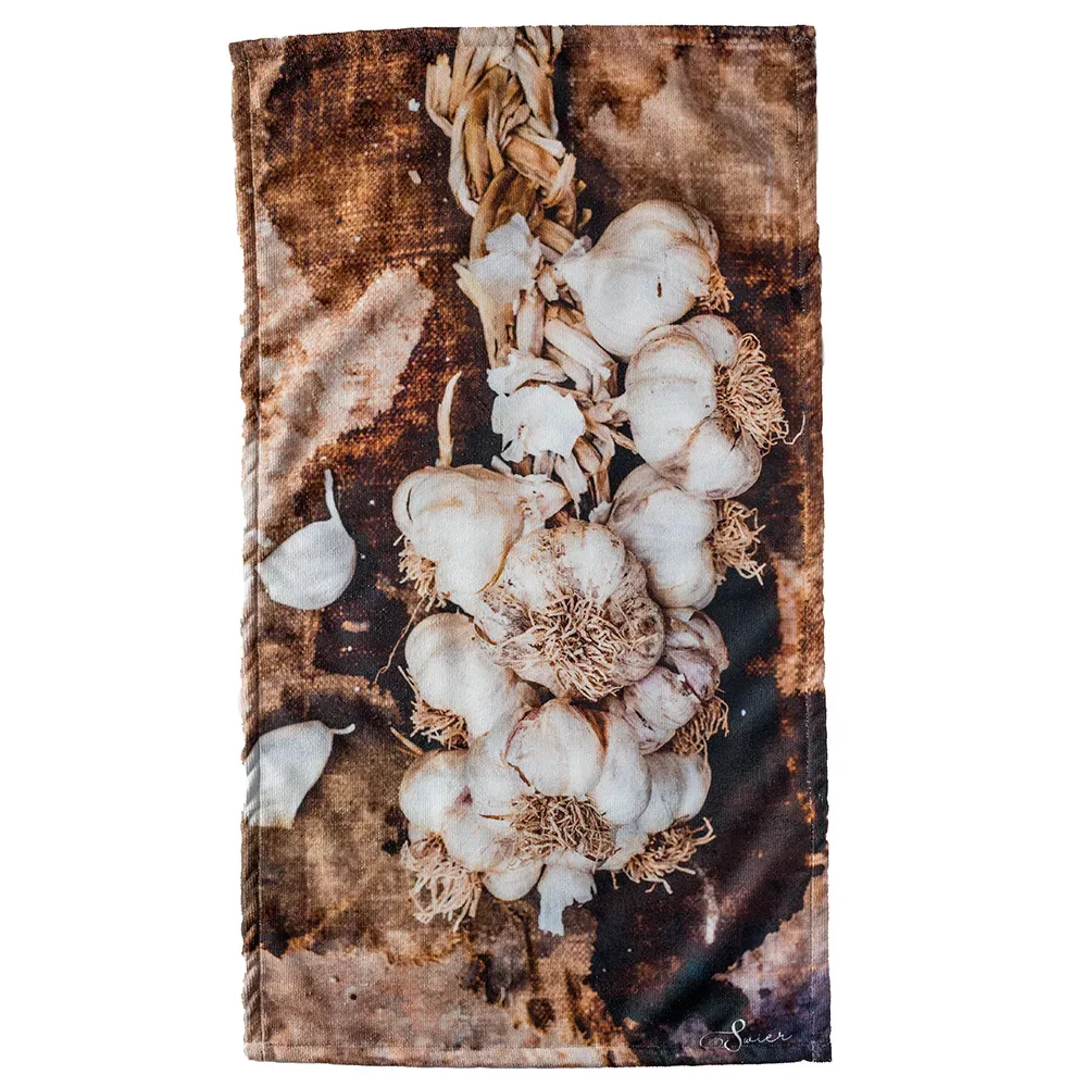 Kitchen Towel Crush Me Garlic