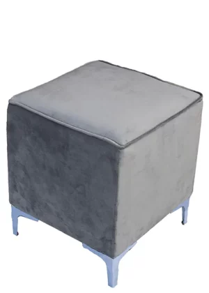 Ottoman Charcoal Velvet Square