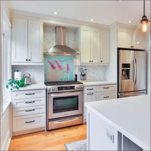 Kitchen Splashback Pink Arrows
