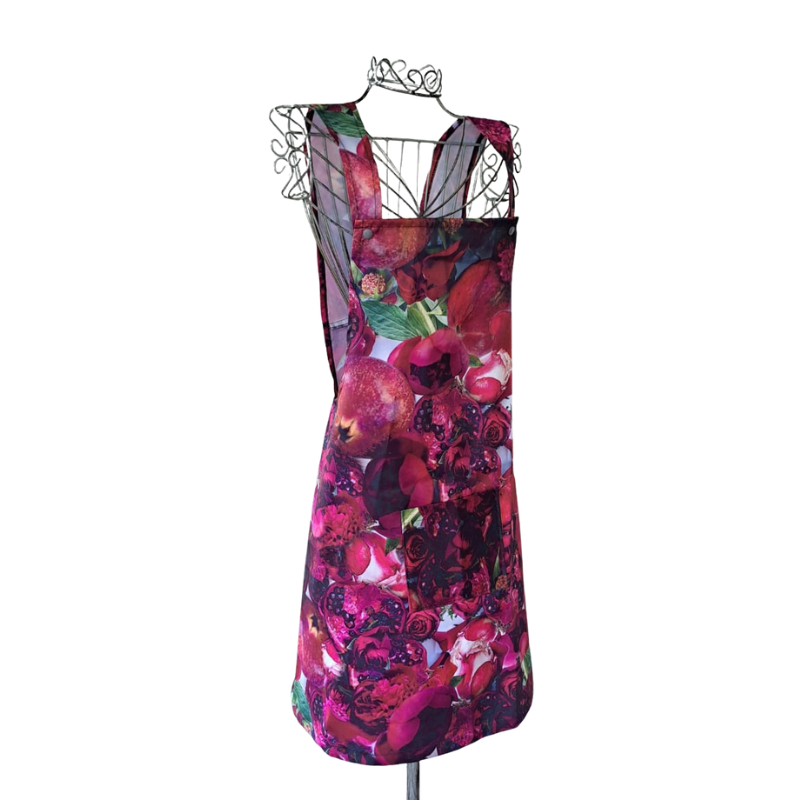 Swier Floral Apron-Pomegranate - Image 4